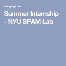 Summer Internship Nyu Spam Lab Psychology Summer