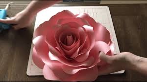 Fold them up and secure with glue by wrapping around each other as if they were hugging each other. Ann S Medium Paper Rose Tutorial Youtube