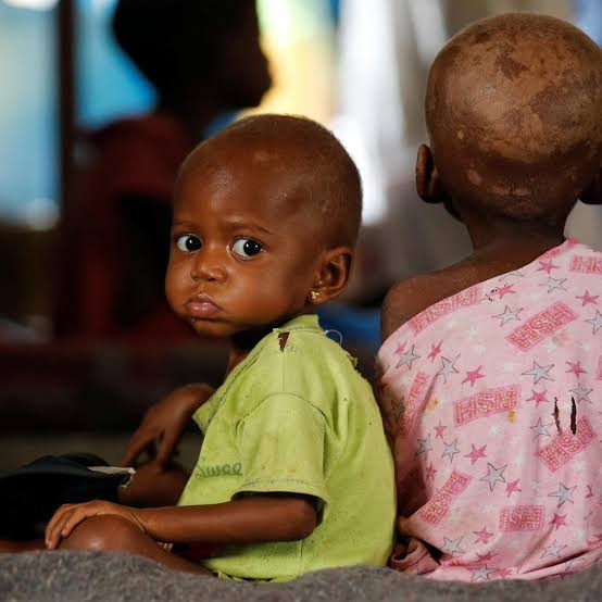 West African children smiling