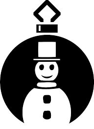 Wintery panel featuring creamy white snowmen with cups of cocoa and gingerbread cookies. Simple Christmas Ornament Black And White With Snowman Clipart Free Download Transparent Png Creazilla
