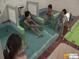 Japanese Babes Take a Shower and get Fingered by a Pervert Guy