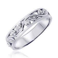 Alliance Or Blanc Diamant Melina Bague Mariage Zeina Alliances Bague De Fiancailles Et Alliance Alliance Platine Zeina Alliances