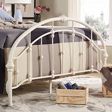 China plastic beach lounge bed cost. Amazon Com White Antique Vintage Metal Bed Frame In Rustic Wrought Cast Iron Curved Round Headboard And Footboar Iron Bed Iron Metal Bed Metal Bed Frame Queen
