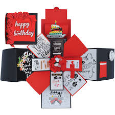 In this video we will learn about making 10 different cards for scrapbook or explosion box. Decut Multi Layered Handmade Explosion Box For Birthday Gift Box Amazon In Home Kitchen