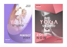 Yoga Studio Promotional Poster Vector Free Image By Rawpixel Com Manotang Vector Free Fb Banner Poster Mockup