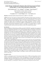 100%(4)100% found this document useful (4 votes). Action Design Of Information Systems Security Governance For Bank Using Cobit 4 1 And Control Standard Of Iso 27001 Scientific Net