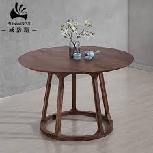 Dining table sets crafted out of wood make an excellent furniture option for your dining room area. China Solid Wood Round Dining Table In Walnut Color China Dining Table Living Room Furniture