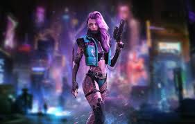 Maybe you would like to learn more about one of these? Wallpaper Girl The City Robot Gun Neon Girl City Tattoo Fantasy Gun Sexy Tattoo Art Killer Robot Neon Images For Desktop Section Fantastika Download