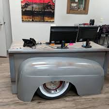 Office Desk Truck Bed Mancave Decor Garage Furniture Office Etsy In 2020 Garage Furniture Car Part Furniture Car Furniture
