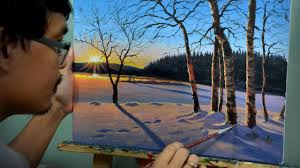 дом у большой реки смотреть онлайн все серии бесплатно How To Paint Easy Sunrise On Winter With Birch Trees In Acrylics Youtube Landscape Painting Lesson Sunrise Painting Acrylic Painting Tutorials