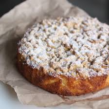 A Delicious Teacake Filled With Amarena Cherries And Topped With A Crumbly Topping Cherry Cake Cherry Crumble Crumble Cake