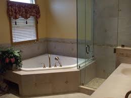 Custom concrete bathtub for creative bathroom designs. Small Bathroom Corner Tub With Shower Layjao