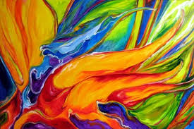 Abstract Bird Of Paradise Painting Marcia Baldwin S Abstract Of A Bird Of Paradise Love The Juicy Colors In This Painting Abstract Birds Of Paradise Flower Original Oil Painting