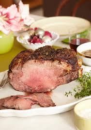 Place roast, fat side up, on rack in a shallow roasting pan. Standing Rib Roast With Two Sauces Recipe Christmas Food Dinner Christmas Dinner Menu Kraft Recipes