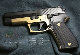 1911 45 Black And Gold Pin On Knives Toms Guns