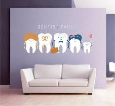 Cik1533 Full Color Wall Decal Teeth Family Dentist Dental Surgery Hospital Clinic Dental Office Decor Pediatric Dental Office Dentistry Office