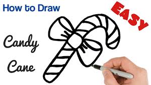 Try different color combinations like green and white or rainbows! How To Draw Candy Cane Easy Christmas Holiday Drawings For Beginners Youtube