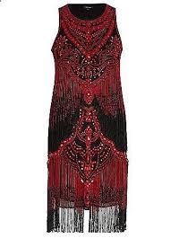Red And Black Beaded Flapper Dress I Love The Detail 1920s Dress Costume Ideas Great Gatsby Costume 1920s Fashion Flapper Dress Fashion