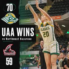 Elaina Mack nails three huge 2nd-half treys as UAA holds off the Nighthawks  to improve to 15-7 overall, 9-4 GNAC. Next: Sat. 7:30 vs CWU at the Alaska  Airlines Center.