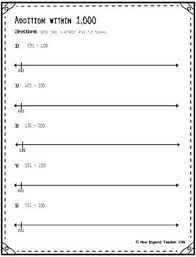 12 Differentiated Print And Go Addition Worksheets For Adding Numbers Within 1 000 Great Skill Practice Help Number Line Open Number Line Free Math Lessons