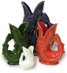 The gurgling cods were modeled after a traditional english glug jug, which was relatively unknown in the united states. Gurgling Cod