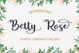 Home basic sans serif gallos font. Betty Rose Handwritten Font 185189 Script Font Bundles Hand Lettering Fonts Lettering Fonts