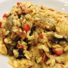 Risotto Poulet Chorizo Champignons Poivron Rouge En 2020 Risotto Poulet Risotto Poulet Chorizo Chorizo