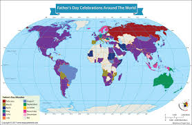 Fast forward a couple hundred years, and it's now a holiday held all over the world — a testament to how important fathers. Month That Father S Day Is Celebrated Around The World Mapporn