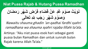 Ustaz abdul somad (uas) menjelaskan, puasa qadha atau membayar utang puasa ramadan harus lebih diutamakan untuk dikerjakan terlebih dahulu baru melaksanakan puasa syawal. Niat Puasa Rajab Dan Bayar Hutang Puasa Ramadhan Iqra Id