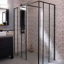 Paroi De Douche Fixe 90 Cm Retour 80 Cm Noir Zenne Idee Salle De Bain Paroi De Douche Paroi De Douche Fixe