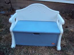 Rare Vintage Big Little Tikes Blue White Victorian Toy Box Bench Storage Tykes Victorian Toys Bench With Storage Little Tikes