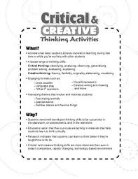 Creative thinking might mean devising new ways to carry out tasks, solve problems, and meet challenges. Critical And Creative Thinking Activities Grade 4 Tpt