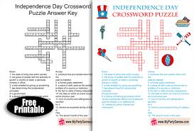 These puzzles are fun activities intended for students of all ages and ability levels. Free Printable Independence Day Crossword Puzzle With Answer Key My Party Games