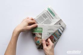 Mulltuten Und Einkaufstuten Ohne Kleben Aus Zeitungspapier Falten Mit Video Papiertuten Falten Tuten Falten Falten