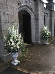 Church Entrance Decor Floral Urns Wedding Decor Elegant Wedding Church Decor Church Entrance