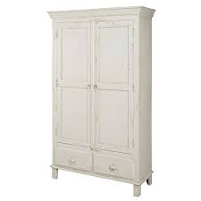 Armadio A 2 Ante E 2 Cassetti In Mango Bianco Patinato Avignon Maisons Du Monde Armadio Armadio Maison Du Monde Cassettiere