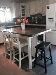 Ikea Stenstorp Kitchen Island Hack Here Is Another View Of Our Ikea Island We Adde Ikea Kitchen Island Kitchen Island Table Kitchen Island With Bench Seating