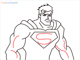 Step 1 use a ruler to draw a pentagon of diamond shape. How To Draw Justice League Superman 17 Easy Phase