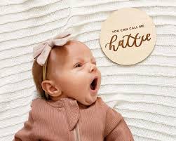 Custom Calligraphy Baby Name Announcement