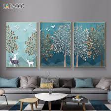 You'll also want to check out our favorite large mirrors here and more large round mirrors here — mirrors are especially good for large walls in small rooms because they. Abstract Forest Landscape Wall Art Painting Canvas Poster Prints Home Decoration Home Decor Home Garden
