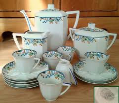 Service A Cafe Art Deco 1920 Porcelaine De Limoges Jean Boyer 3 Tasses Cadeau Service A Cafe Porcelaine De Limoges Art Deco