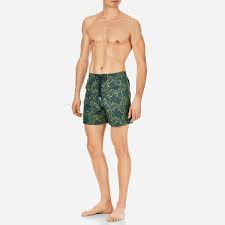 Vilebrequin Men Swim Trunks Embroidered Hypnotic Turtles In Blue Modesens