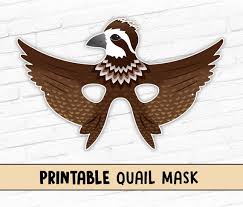 Choose your favorite bobwhite quail paintings from millions of available designs. Quail Mask Printable Bobwhite Quail Mask Game Bird Mask Etsy
