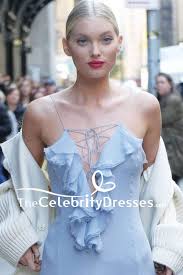 Watch video clips from the wendy williams show. Elsa Hosk Sky Blue Spaghetti Strap Thigh High Slit Long Dress Wendy Williams Show Thecelebritydresses