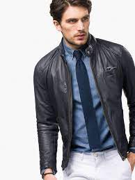 New Men Slovenia Leather Jacket Men Style Leather Jacket Outfit Men Mens Outfits