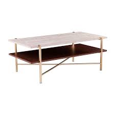 Faux travertine round side table with shelf amazon. Best Selling Southern Enterprises Ondstra Coffee Table One Size White Accuweather Shop