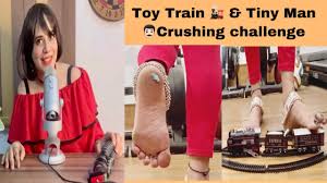 For humanoid crushing with bare feet. Barefoot Toy Train Crushing Barefoot Tiny Toy Man Crushing Crushing Asmr Youtube