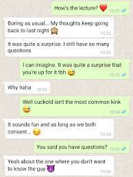 Pre Cuck conversations with my girlfriend : r/hotwifetexts