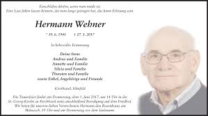 Traueranzeigen von Hermann Wehner