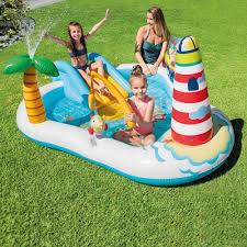 Kinderpool Mit Rutsche Und Wassersprenkler Fur Den Garten Pool Kinderpool Kinderpool Mit Rutsche